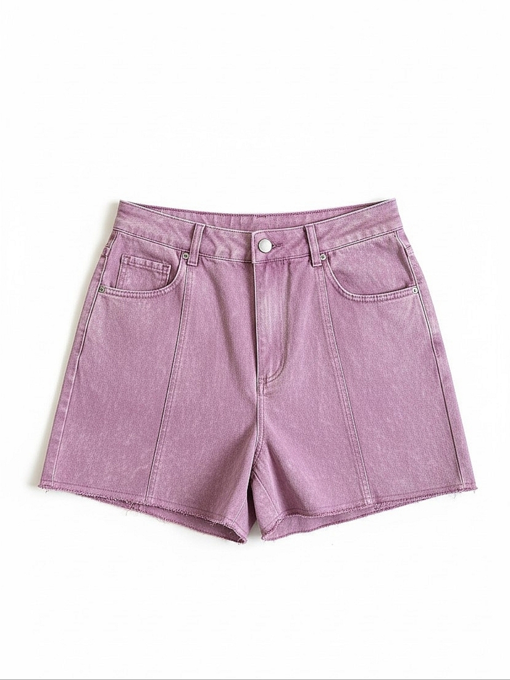 NWT! Mystree Classic High-Rise Women's Soft Denim Shorts in Lavender